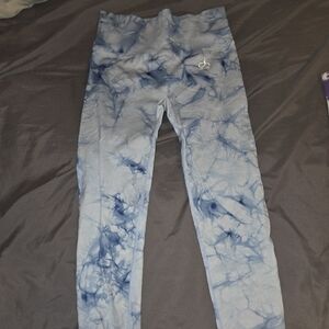 Blue Tie Dye Leggings
